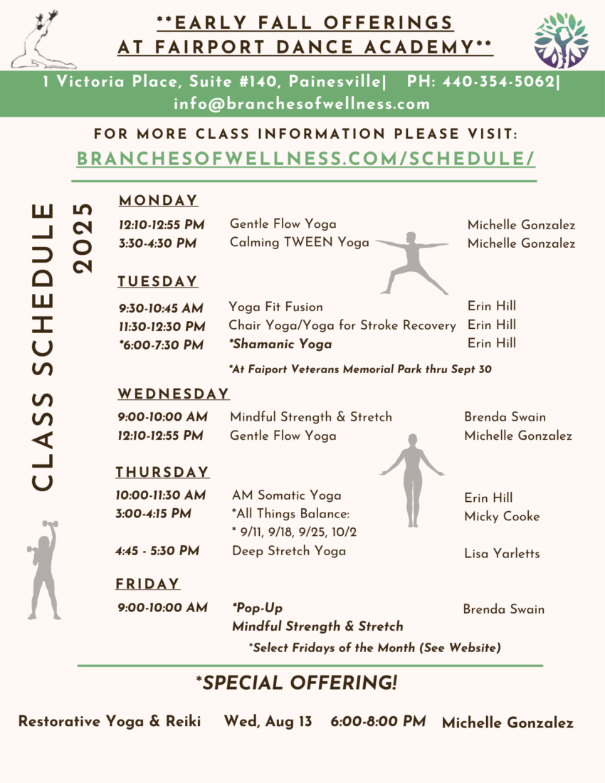 EARLY FALL Schedule 2025 EARLY FALL Schedule 2025